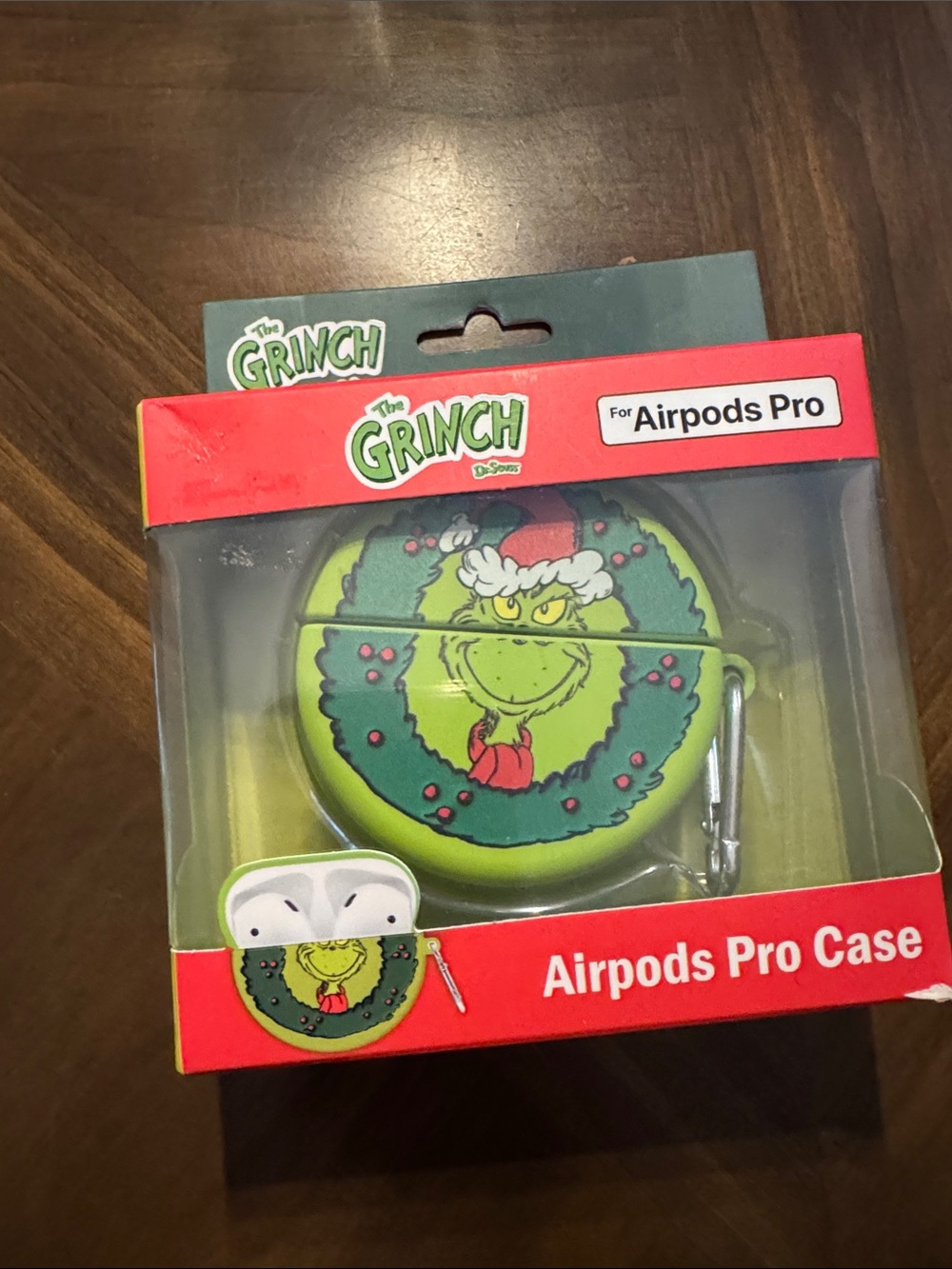 🎄 Dr. Seuss The Grinch AirPods Pro Case - Holiday Wreath Edition